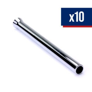 Chrome Snuff Straw 10 PCS Party Box USA