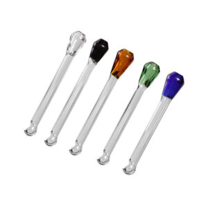 Ergonomic Glass Straw 5 PCS Party Box USA