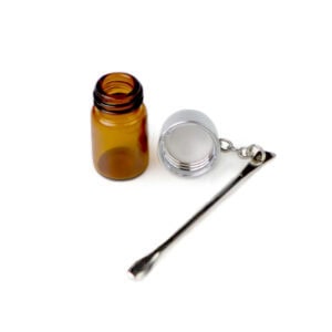 Glass Dispenser with Spoon Snuff Bottle Party Box USA