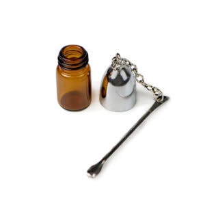 Glass Dispenser with Spoon Snuff Kit Party Box USA