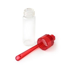 Glass Snuff Bottle with Spoon Party Box USA