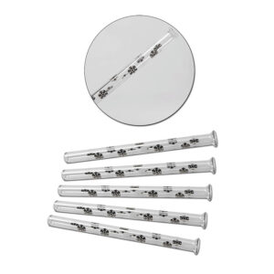 Glass Straw Snowflake 5 PCS Party Box USA