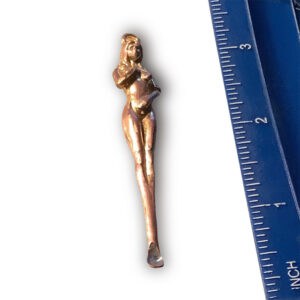 Handcrafted Nude Female Figure Sterling Silver Snuff Spoon