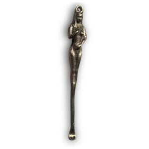 Handcrafted Nude Woman Figure Sterling Silver Snuff Spoon