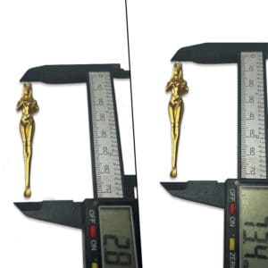 Nude Female Figure Brass Spoon Pendant or Keychain