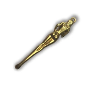 Nude Female Figure Brass Spoon Pendant Snuff Spoon