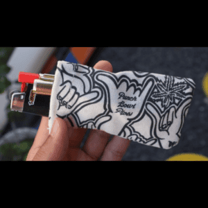 Original Shaka Brass Pipe with Custom Canvas Drawstring Pouch