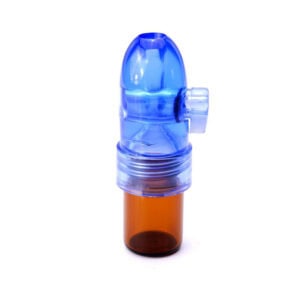 Portable Glass Tube 0.07 fl oz Blue Bullet Snorter Party Box USA