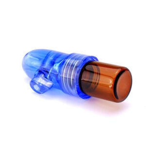 Portable Glass Tube 0.07 fl oz Blue Snuff Tube Party Box USA