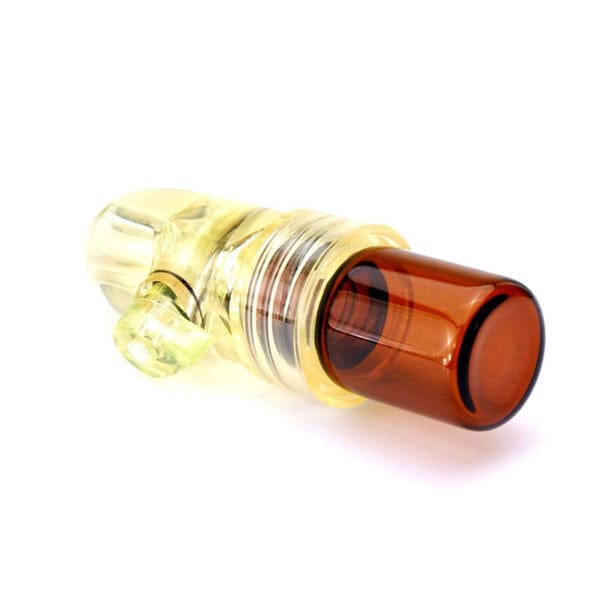 Portable Glass Tube 0.07 fl oz Yellow Snuff Tube Party Box USA