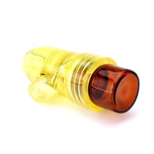 Portable Glass Tube 0.05 fl oz Yellow Snuff Tube Party Box USA