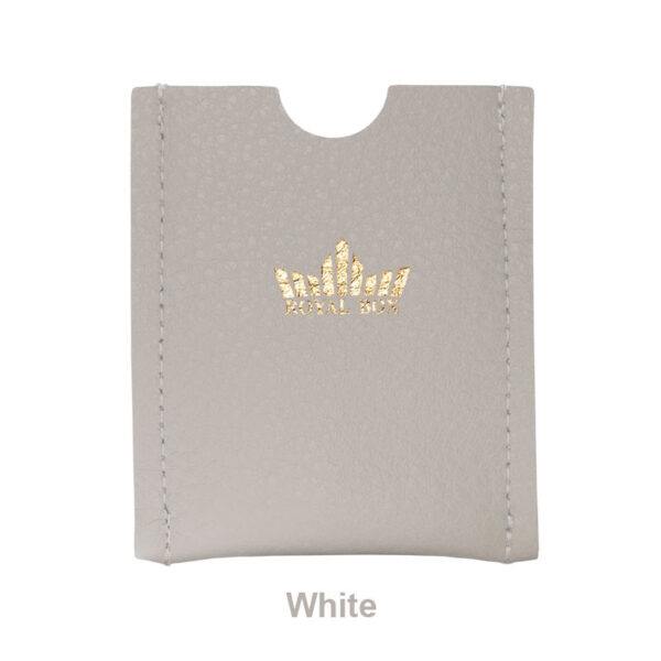Royal Box Leather Pouch White