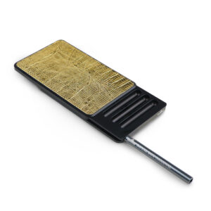 Royal Box Lizard Gold and Black Snuff Box Party Box USA