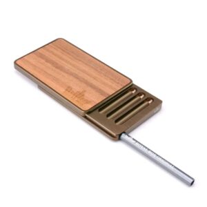 Royal Box Walnut Olive Brown Snuff Set