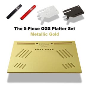 The 5-Piece OGS Platter Set Metallic Gold Party Box USA