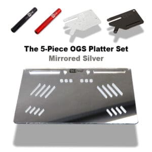 The 5-Piece OGS Platter Set Mirrored Silver Party Box USA