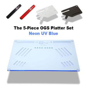 The 5-Piece OGS Platter Set Neon UV Blue Party Box USA