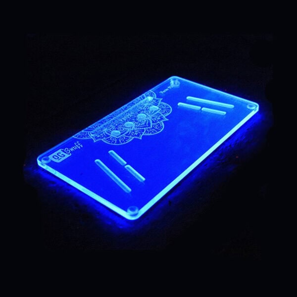 The OGS Fusion V2 Board - Mandala - Neon UV Blue Glowing Party Box USA