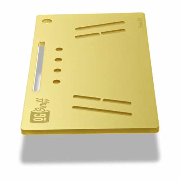 The OGS Fusion V2 Board Metallic Gold Snorting Accessories