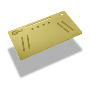The OGS Fusion V2 Board Metallic Gold Snuff Plate