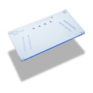 The OGS Fusion V2 Board Neon UV Blue Snuff Plate