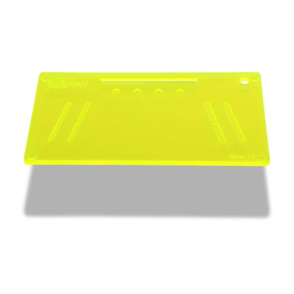 The OGS Fusion V2 Board Neon UV Green Snuff Board