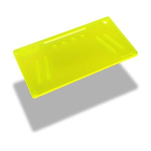 The OGS Fusion V2 Board Neon UV Green Snuff Plate