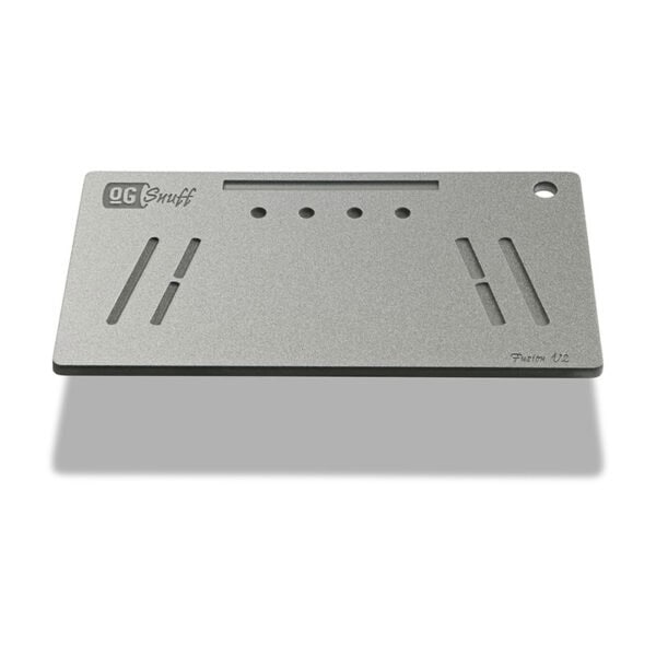 The OGS Fusion V2 Board Silver Glitter Snuff Board