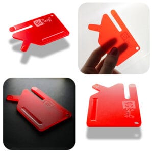 The OGS Multi Tool Card 2 PCS Crimson Red