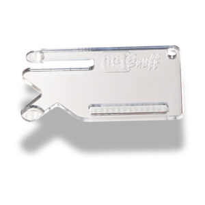 The OGS Multi Tool Card 2 PCS Mirrored Silver Snuff Card
