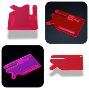 The OGS Multi Tool Card 2 PCS Neon UV Pink